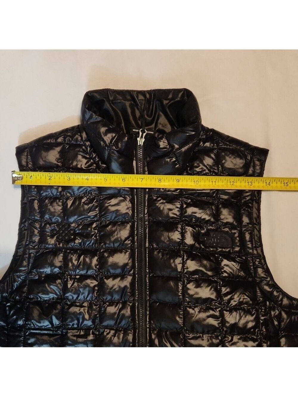 The North Face ThermoBall Eco Black Glossy Quilted Vest (W Size SP Slim Fit) - Picture 11 of 14